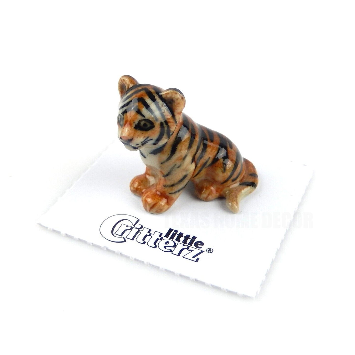 Little Critterz Miniature Collector Siberian Tiger Cub "Hope" Porcelain Figurine
