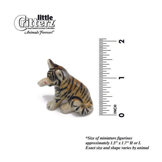 Little Critterz Miniature Collectors Tiger Cub Porcelain Figurine
