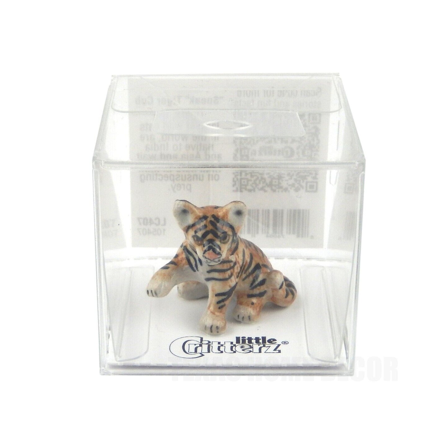 Little Critterz Miniature Collectors Tiger Cub Porcelain Figurine