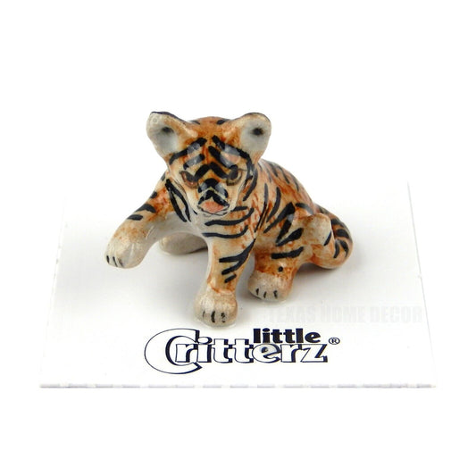 Little Critterz Miniature Collectors Tiger Cub Porcelain Figurine