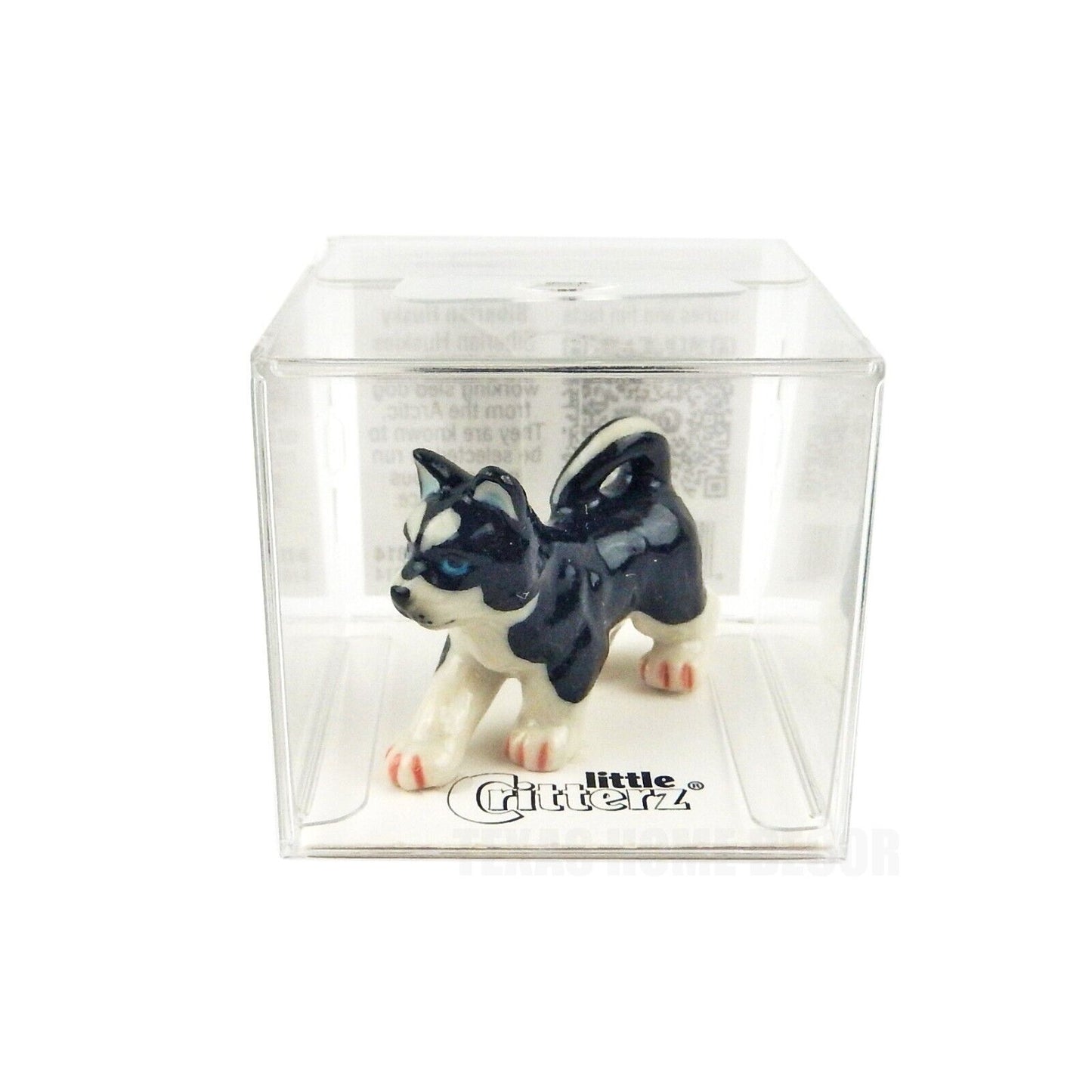 Little Critterz Miniature Collectors Siberian Husky Dog Porcelain Figurine