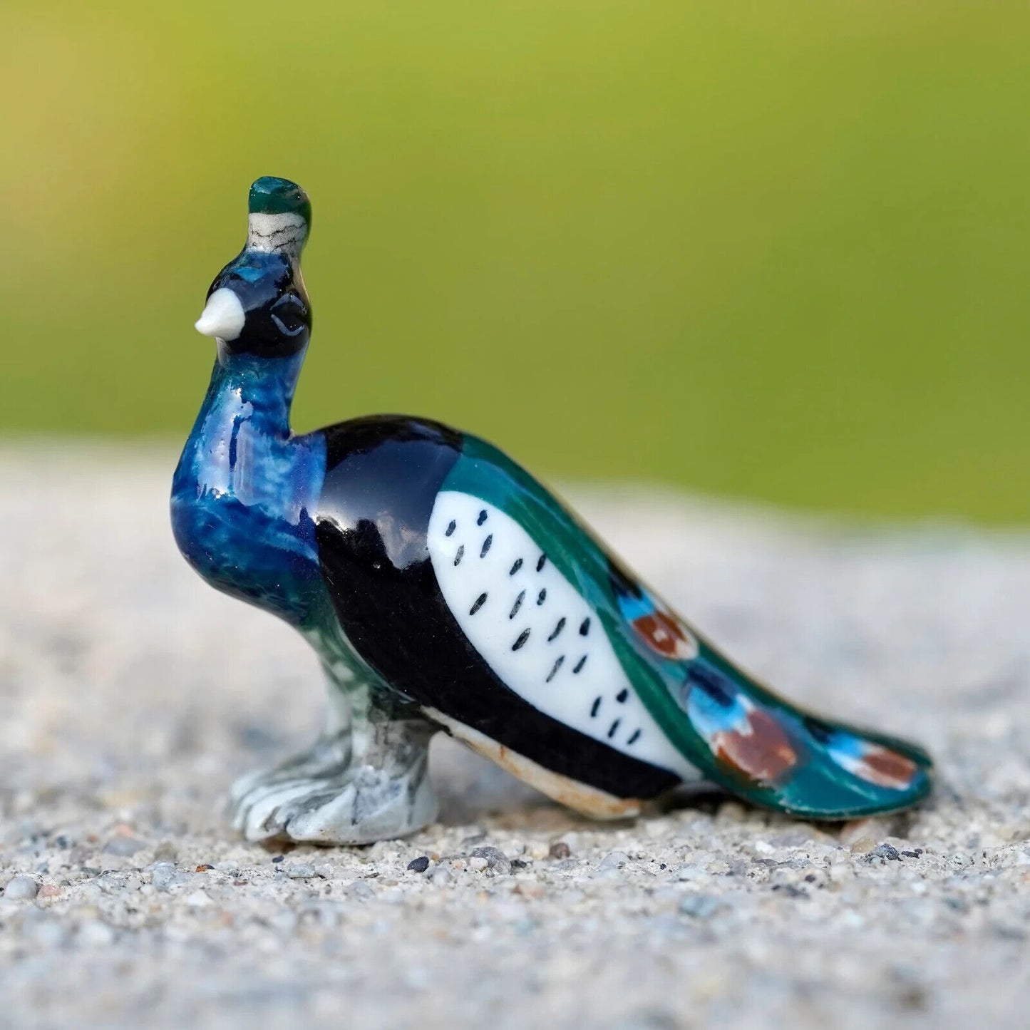 Little Critterz Miniature Collectors Male Peacock Porcelain Figurine