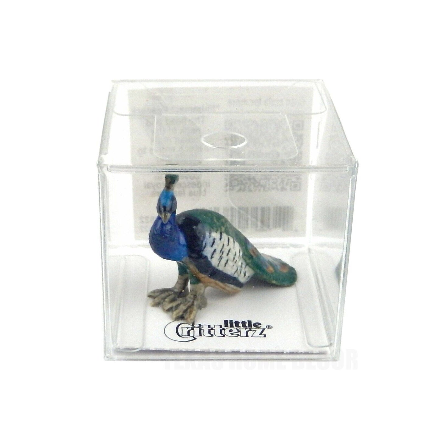 Little Critterz Miniature Collectors Male Peacock Porcelain Figurine