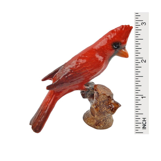 Northern Rose Collectors Red Cardinal Bird on Branch Porcelain Figurine