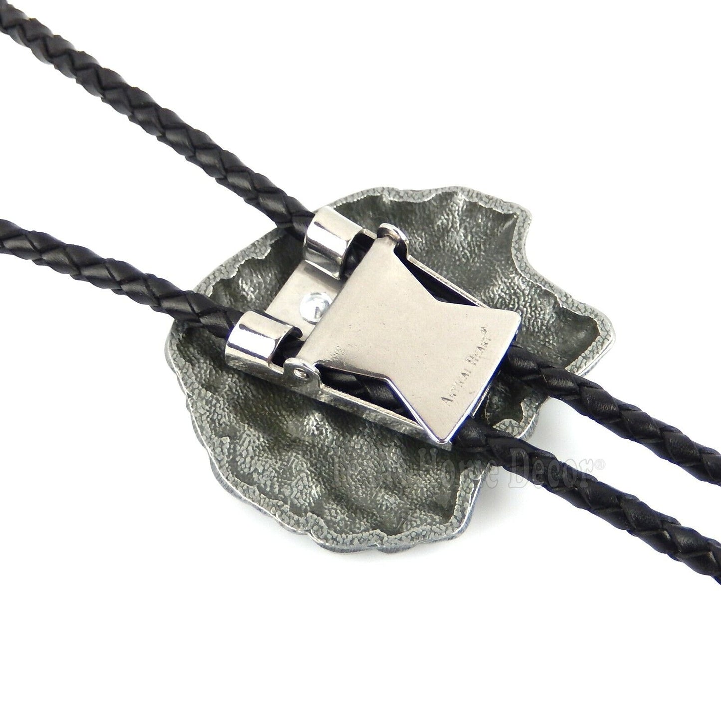 Indian Chief Bolo Tie Southwestern Antique Silver 38" Adjustable Leather Cord