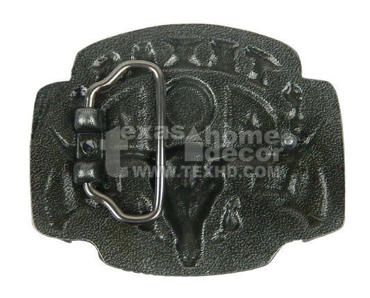 Longhorn Belt Buckle Texas Flag State Seal Western Enamel Fits 1.5 in Belt