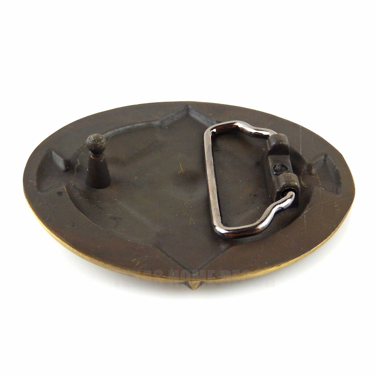 Aztec Southwestern Belt Buckle Bronze Plated Enamel Color Inlay Fits 1.5" Belts