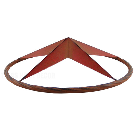Metal Barn Star Circle Wall Decor Rust Red Orange Finish 16 inch