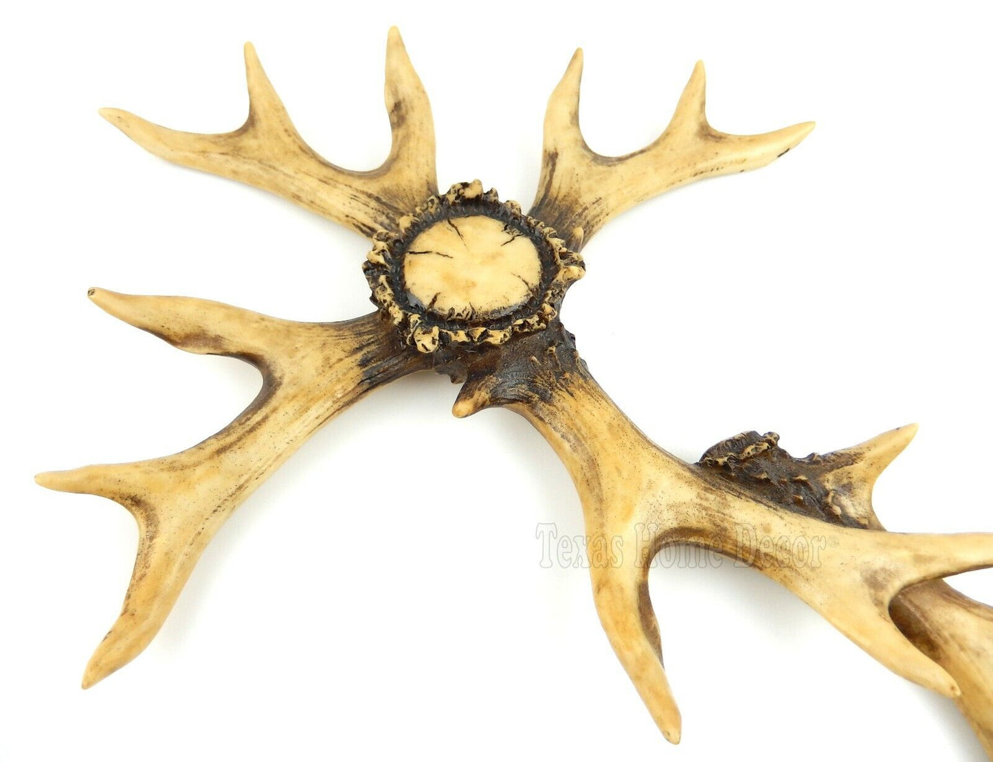 Deer Antler Wall Cross Polyresin Cabin Lodge Hunter Decor 15 3/4 inch