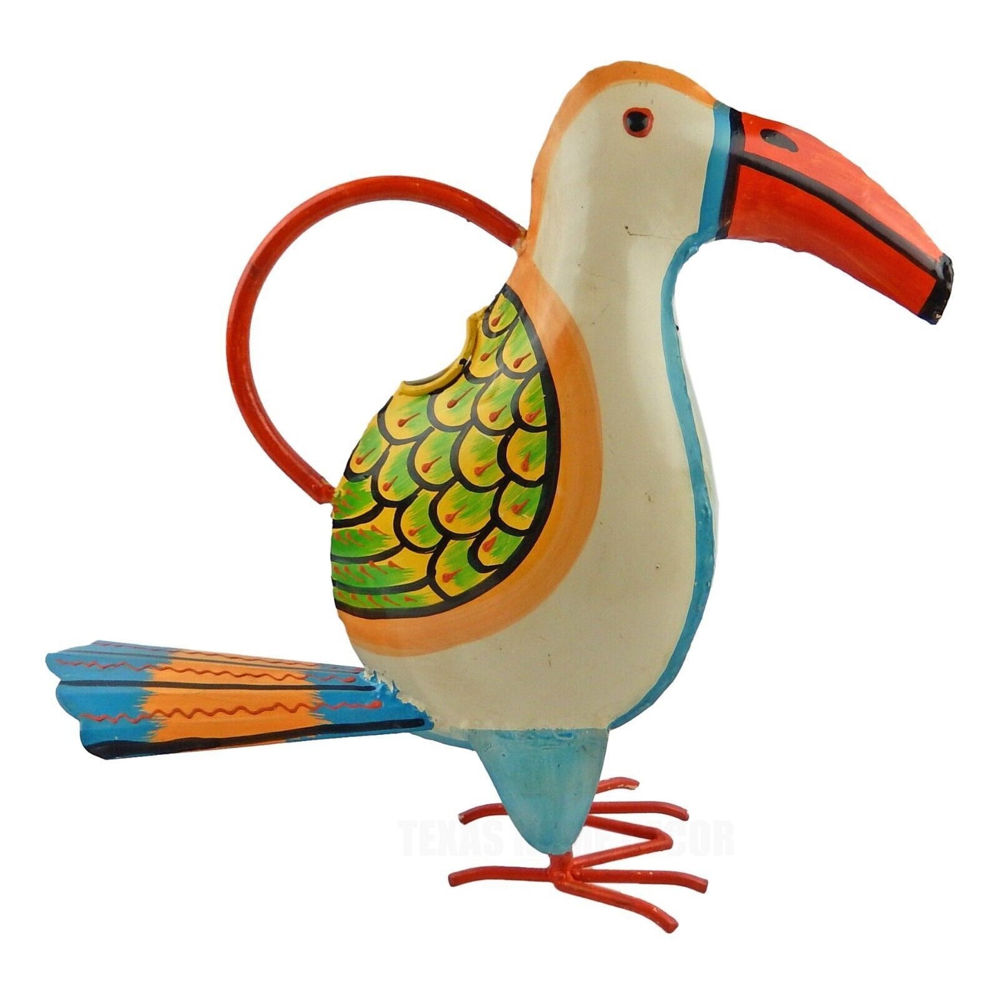 Handcrafted Metal Toucan Bird Watering Can Plant Pals Garden Porch Decor 12 1/2"
