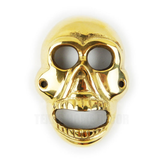 Solid Brass Skull Beer Bottle Opener Gothic Biker Man Cave Bar Kitchen Decor