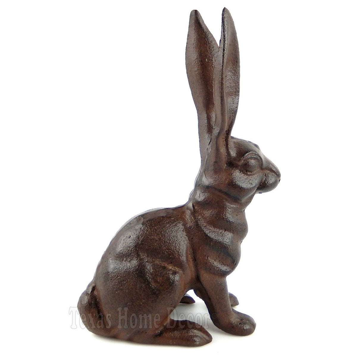 Large Bunny Rabbit Figurine Statue Heavy Duty Cast Iron Garden Yard Decor 10.5"