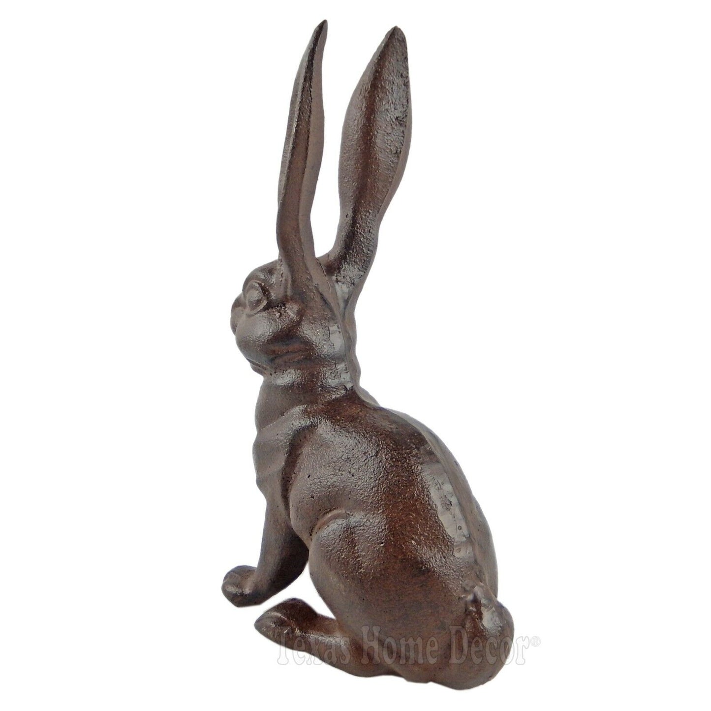 Large Bunny Rabbit Figurine Statue Heavy Duty Cast Iron Garden Yard Decor 10.5"