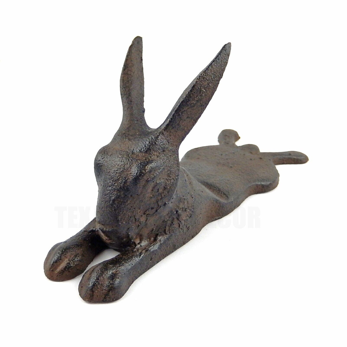 Cast Iron Bunny Rabbit Door Wedge Figurine Statue Rustic Garden Porch Decor