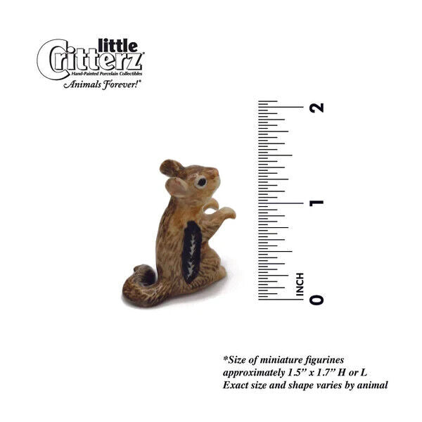 Little Critterz Miniature Collectors Chipmunk "Chipper" Porcelain Figurine