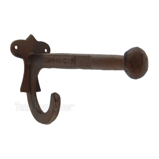 XL Harness Double Hook Coat Hanger Cast Iron Heavy Duty Farm Shed Barn 9 3/4"