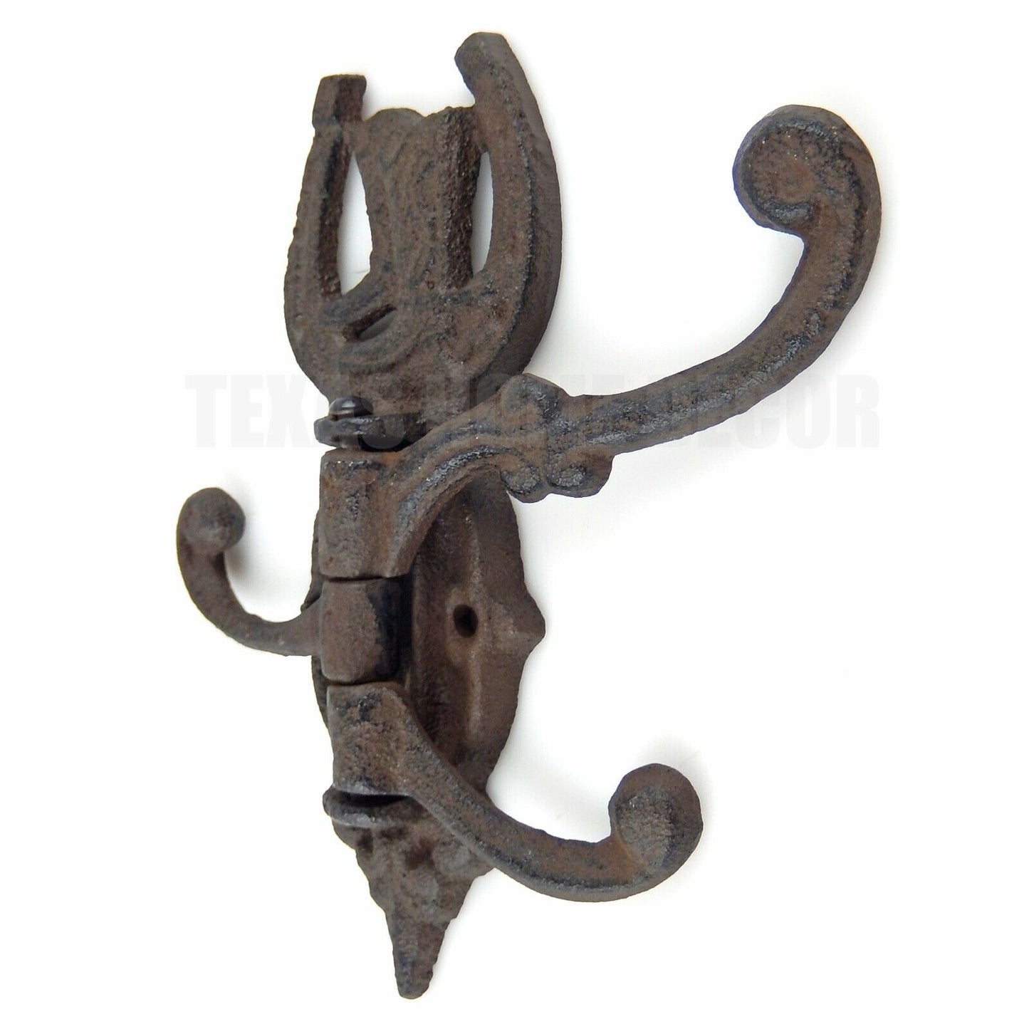 Swivel Hooks Cowboy Boots Cast Iron Coat Hook Towel Western Rustic Antique Style