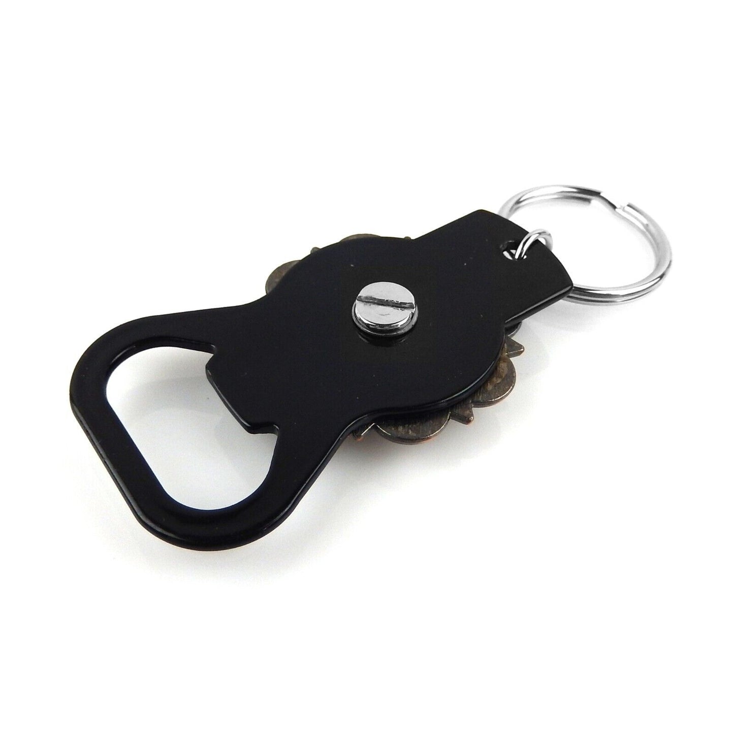 Metal Keychain Bottle Opener Copper Horseshoe Concho Key Ring Rustic Western