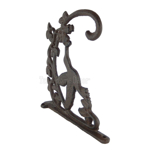 Hummingbird Plant Holder Hook Hanger Cast Iron Antique Style Heavy Duty Vines