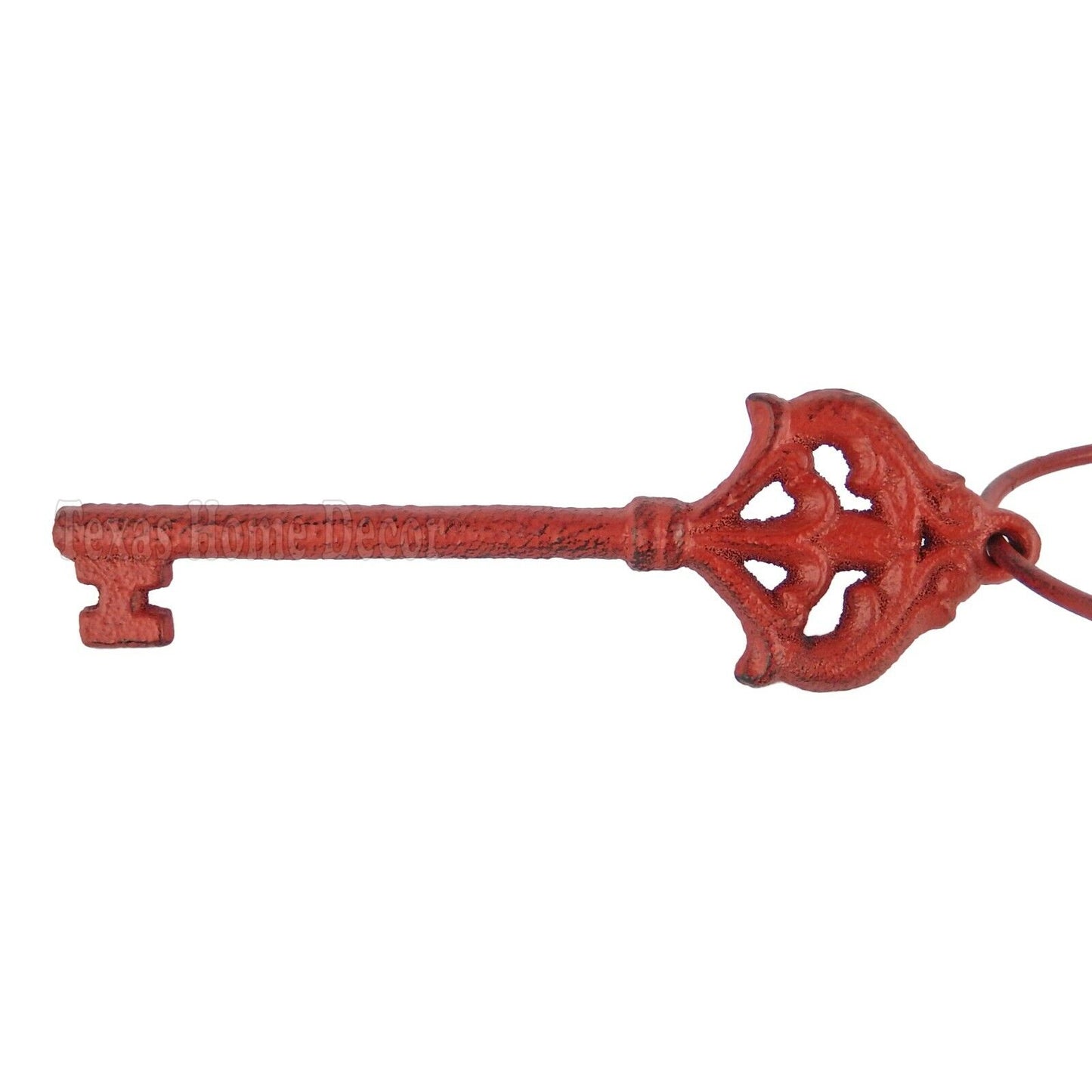 Cast Iron Set of 3 Jailer's Church Skeleton Keys on Ring Victorian Antiqued 11"