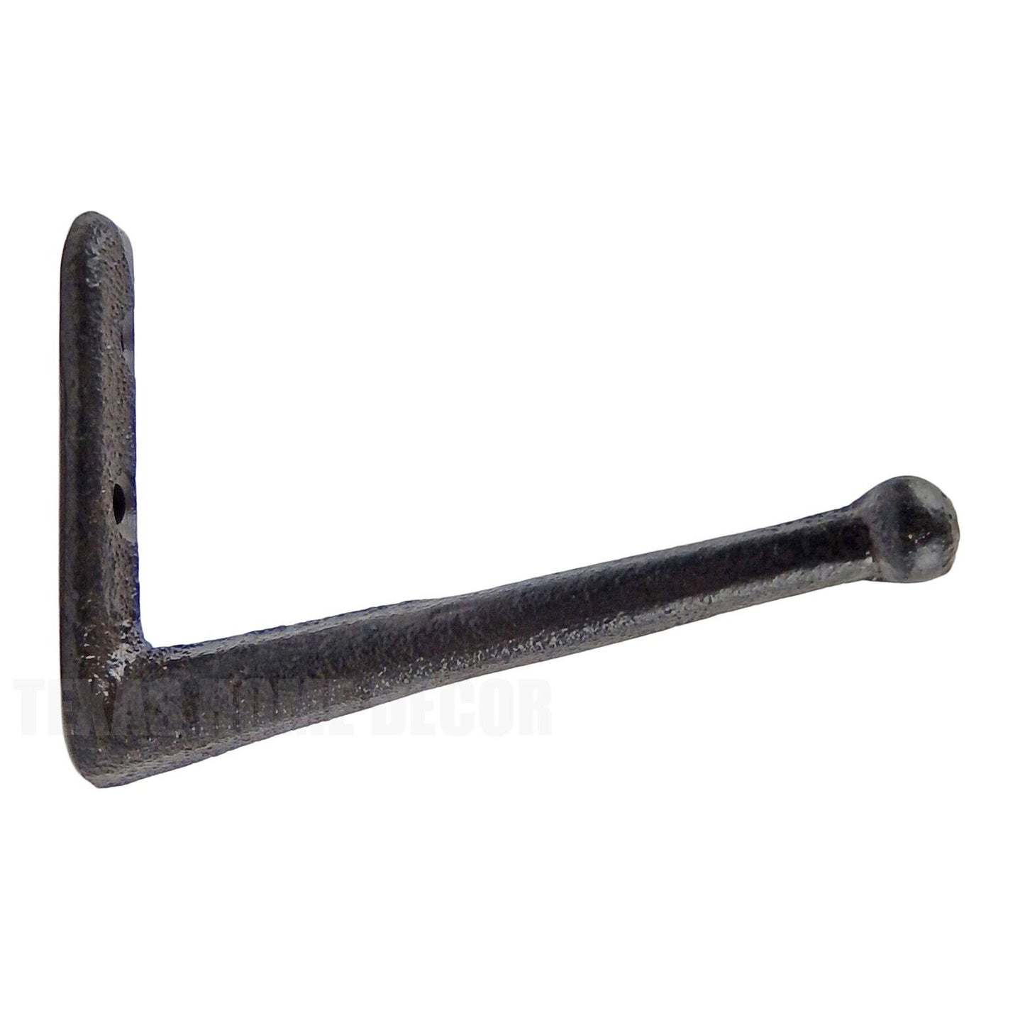 L Shape Wall Hook Cast Iron Robe Hat Coat Towel Clothes Hanger Antique Brown