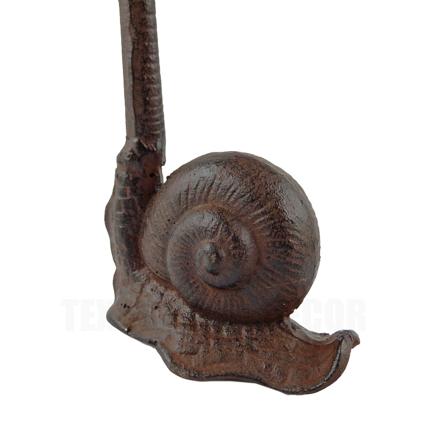 Cast Iron Snail Table Top Paper Towel Roll Holder Rustic Antique Brown Finish