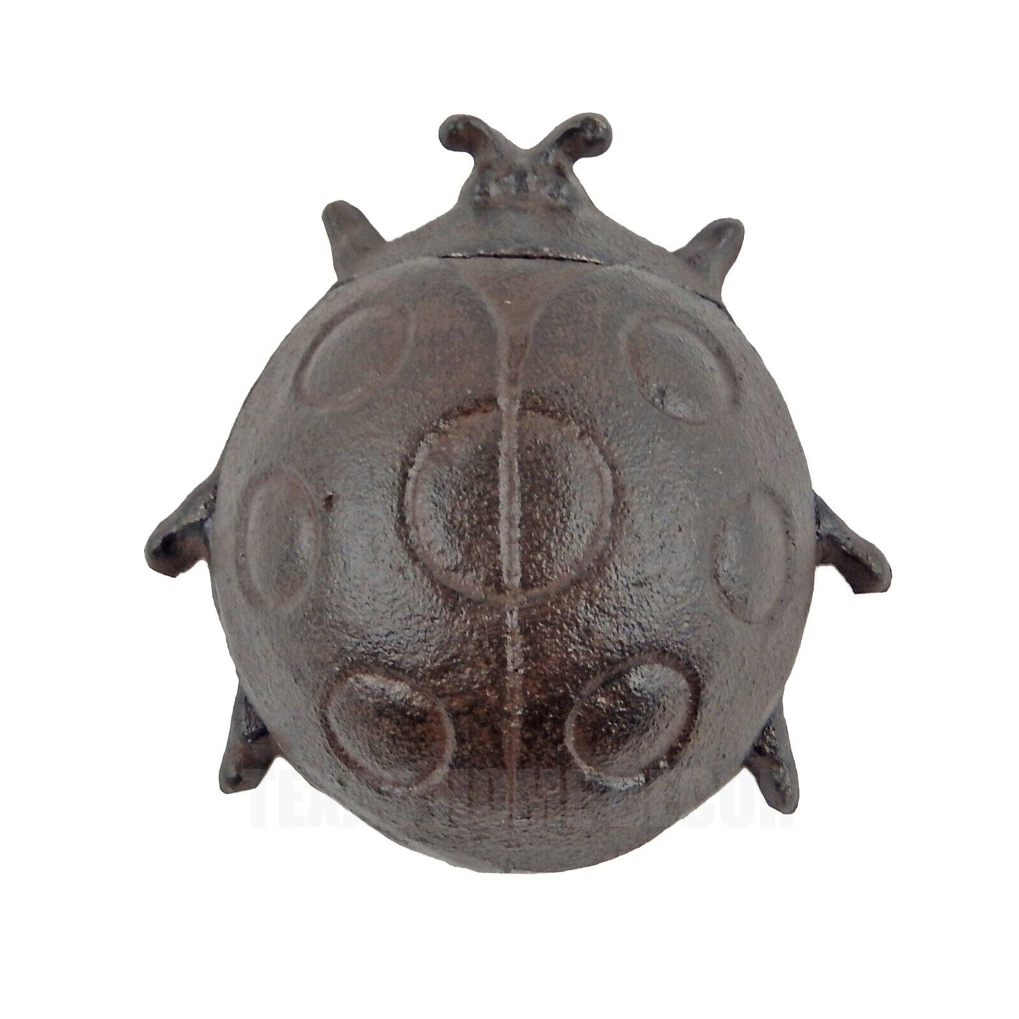 Ladybug Key Hider Heavy Duty Cast Iron Garden Yard Porch Decor Rustic Brown