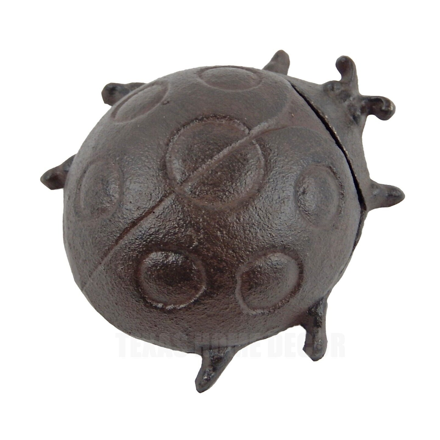 Ladybug Key Hider Heavy Duty Cast Iron Garden Yard Porch Decor Rustic Brown