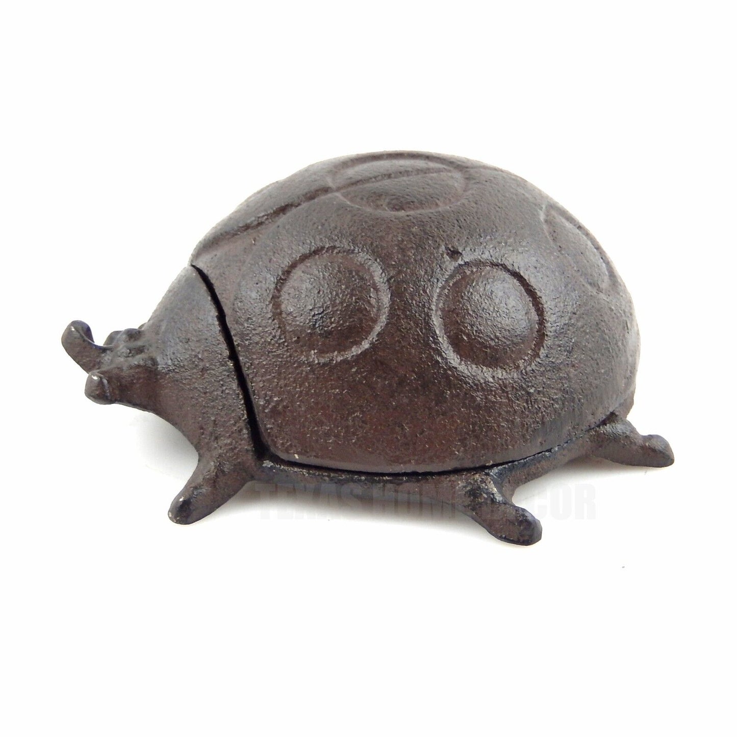 Ladybug Key Hider Heavy Duty Cast Iron Garden Yard Porch Decor Rustic Brown