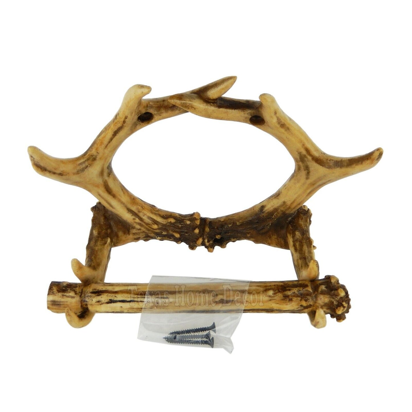Faux Antler Toilet Paper Holder Wall Mounted Cabin Lodge Decor Rustic Western
