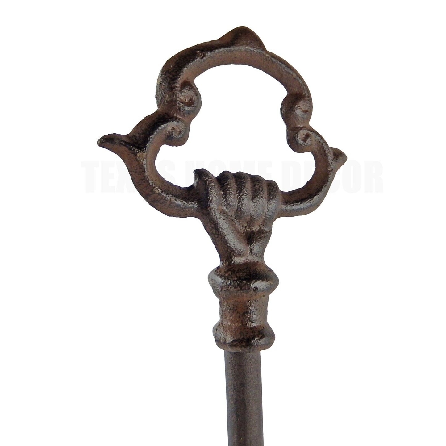 Cast Iron Zen Yoga Cat Door Porter With Handle Heavy Duty Antique Style 19" Tall