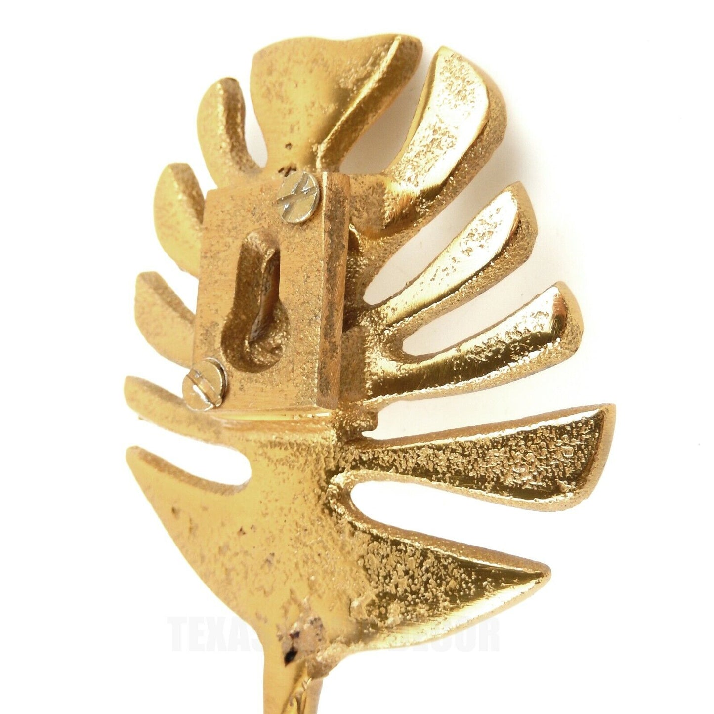 Palm Leaf Wall Hook Key Towel Coat Hanger Aluminum Alloy Antique Gold Finish