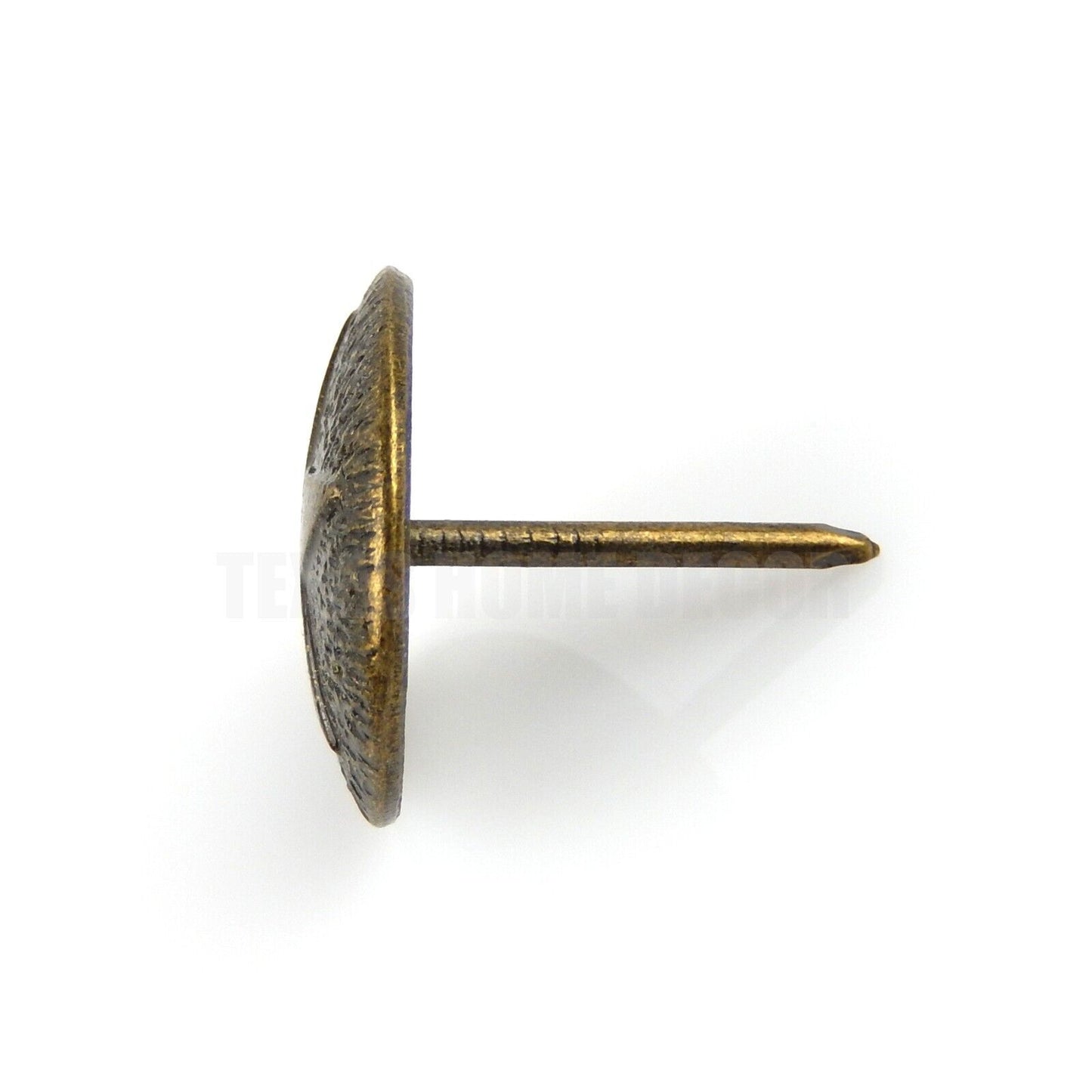 50 Round Star Leather Tacks Upholstery Framing Nails Antique Brass 7/8 in Head