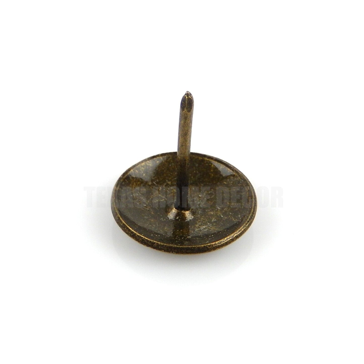 50 Round Star Leather Tacks Upholstery Framing Nails Antique Brass 7/8 in Head