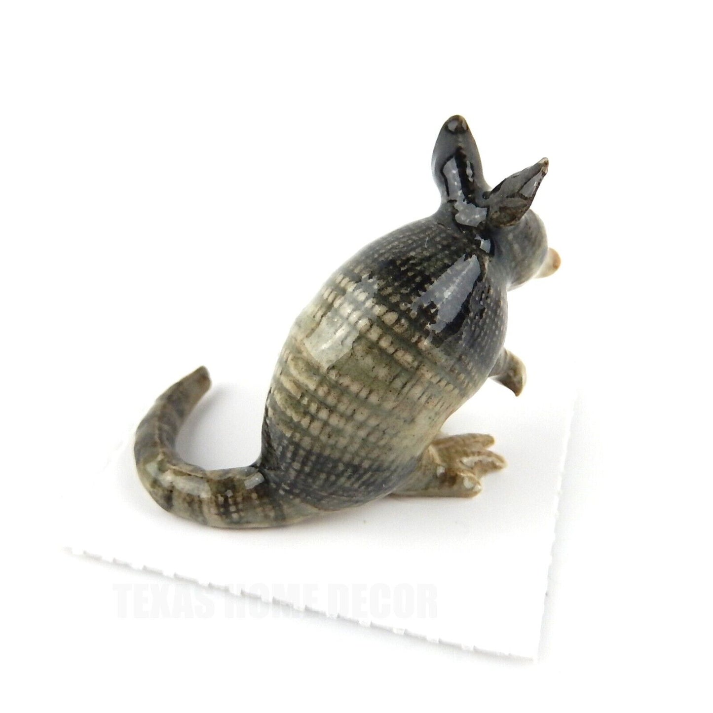 Little Critterz Miniature Collectors Armadillo "Burrow" Porcelain Figurine