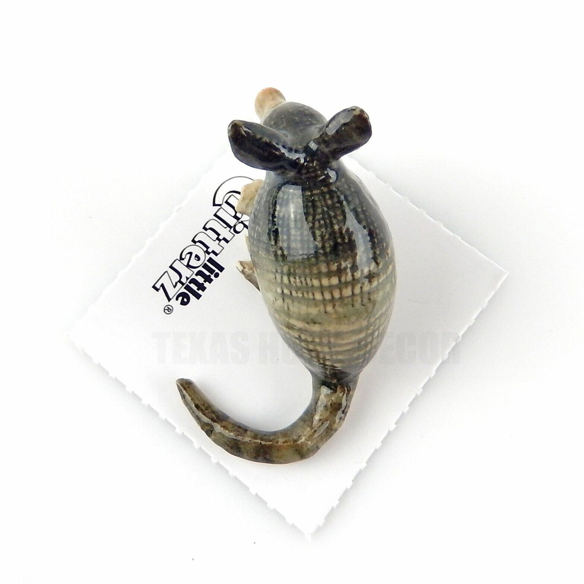 Little Critterz Miniature Collectors Armadillo "Burrow" Porcelain Figurine