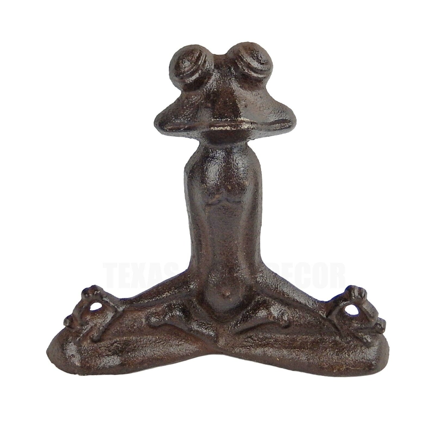 3 Assorted Cast Iron Yoga Frog Pose Figurines Zen Garden Decor Door Wedge
