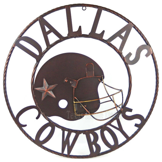 Metal Dallas Cowboys Rustic Wall Decor Sign Star Helmet NFL Decor Man Cave 24 in