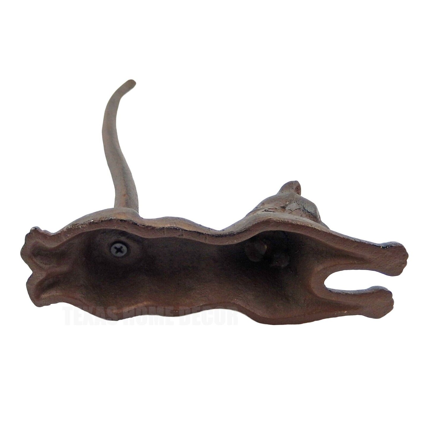 Cat Paper Towel Holder Kitty Tail Doorstop Heavy Cast Iron Antiqued 14" Tall