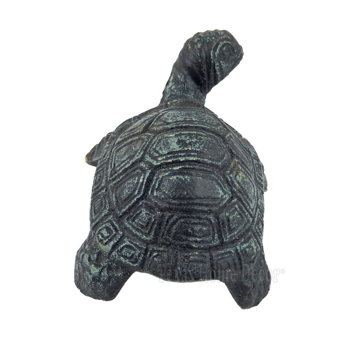 Baby Turtle Figurine Paper Weight Cast Iron Nautical Garden Pond Green Black