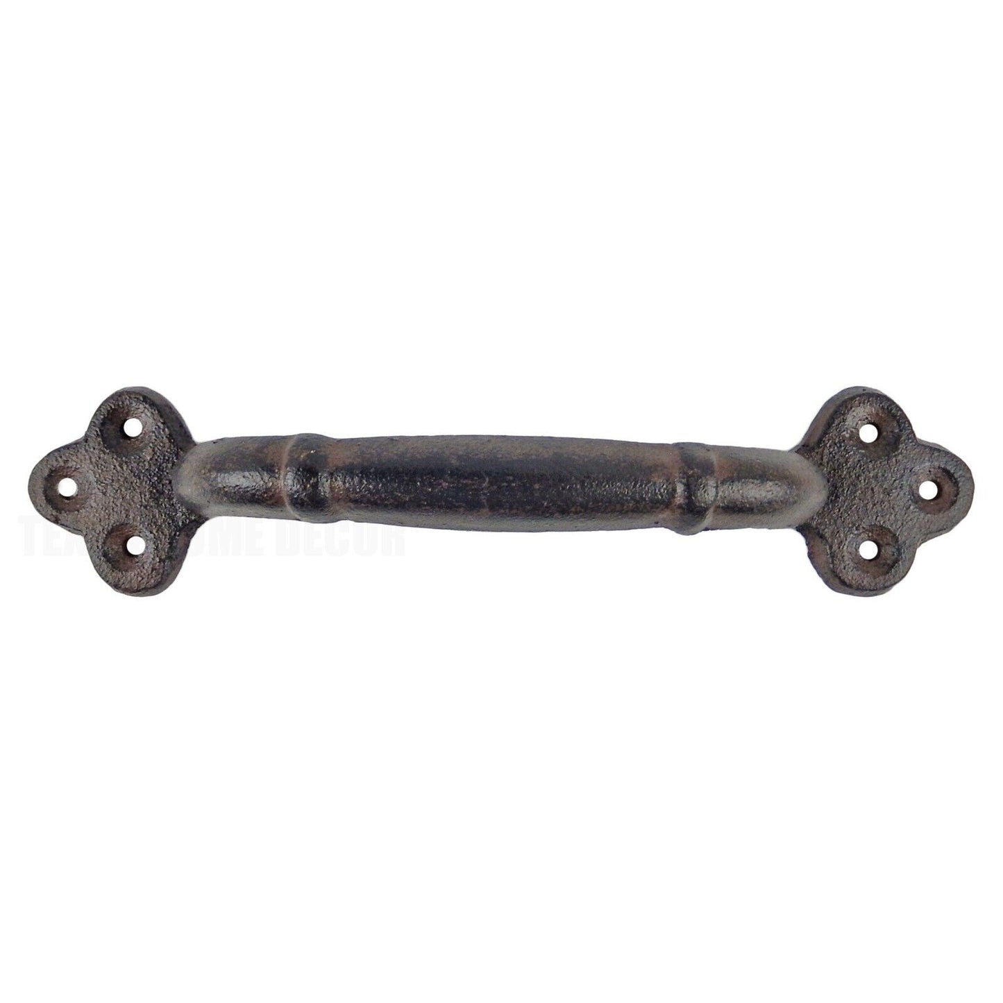 2 Large Cast Iron Door Handles Rustic Heavy Duty Garden Gate Shed Barn Pull 9 in