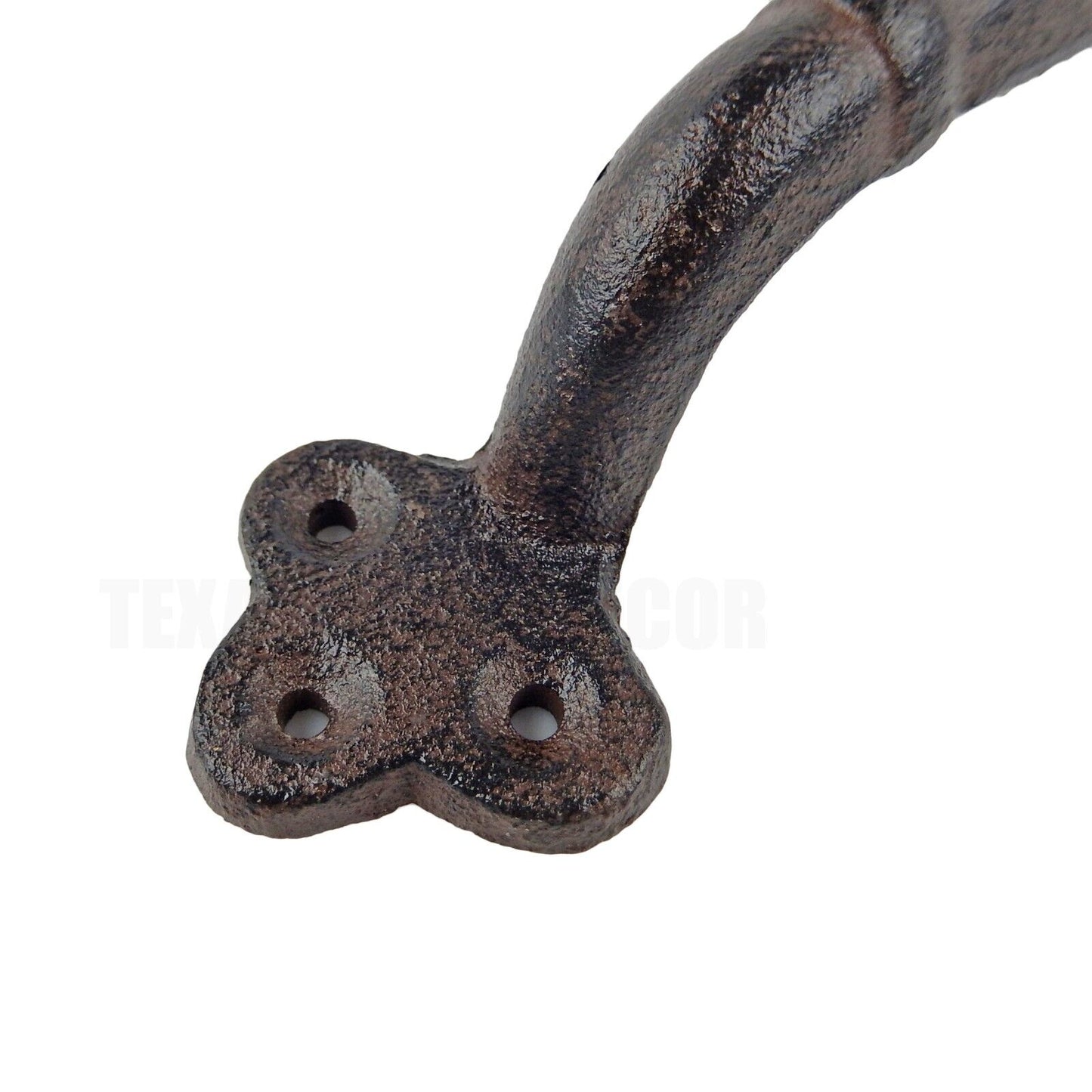 2 Large Cast Iron Door Handles Rustic Heavy Duty Garden Gate Shed Barn Pull 9 in