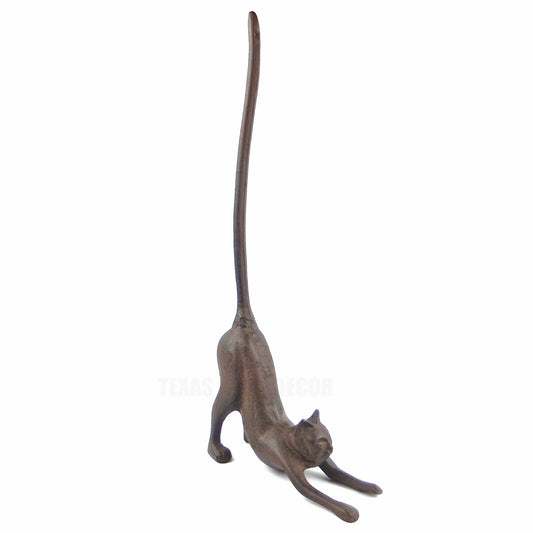 Large Cast Iron Cat Tail Paper Towel Roll Holder Rustic Kitchen Table Bar Decor