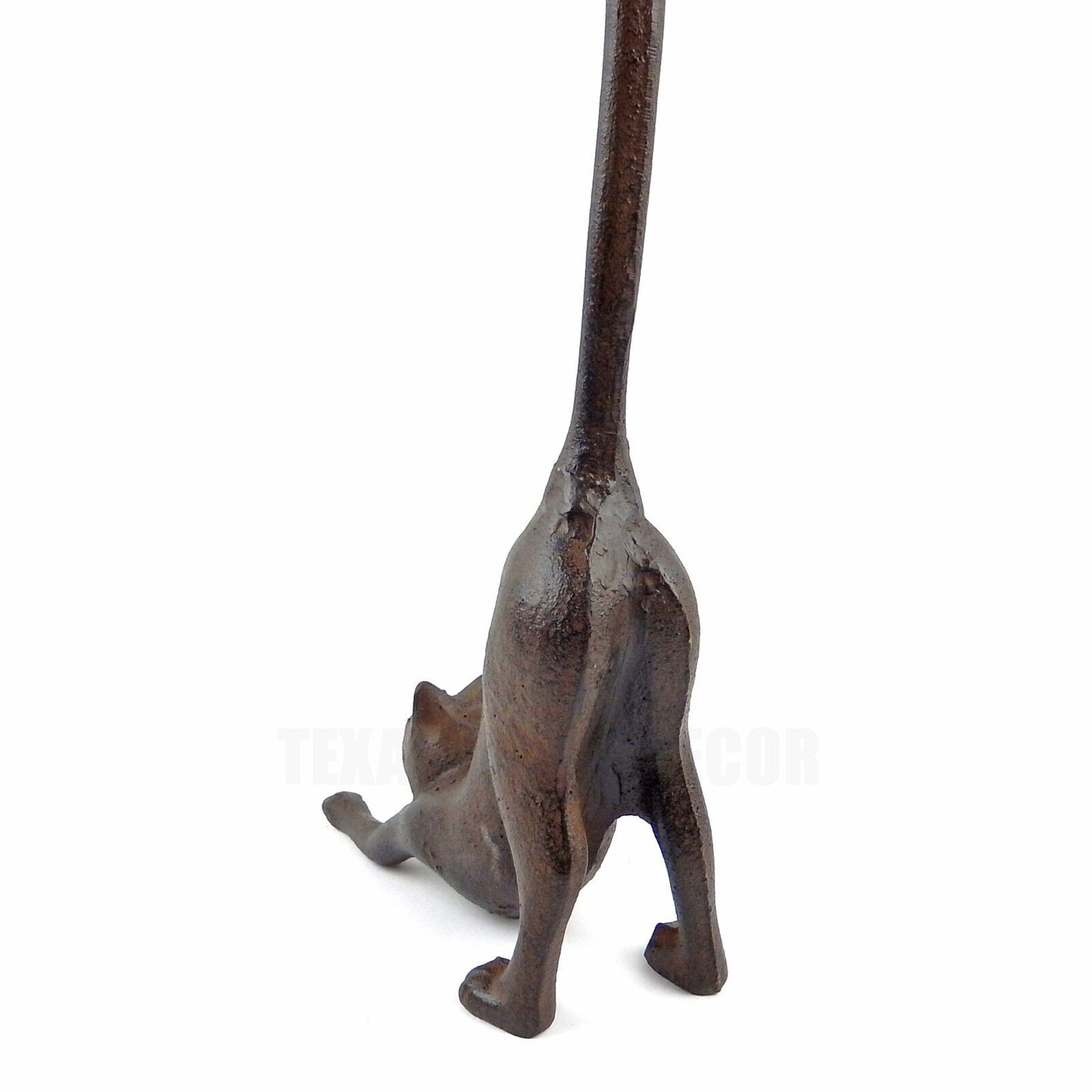 Large Cast Iron Cat Tail Paper Towel Roll Holder Rustic Kitchen Table Bar Decor