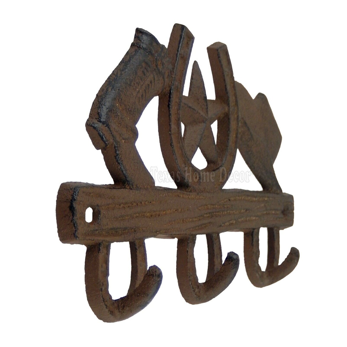 Cast Iron Hat Boot Horseshoe Star Wall Hook Rack Rustic Key Towel Coat Hanger
