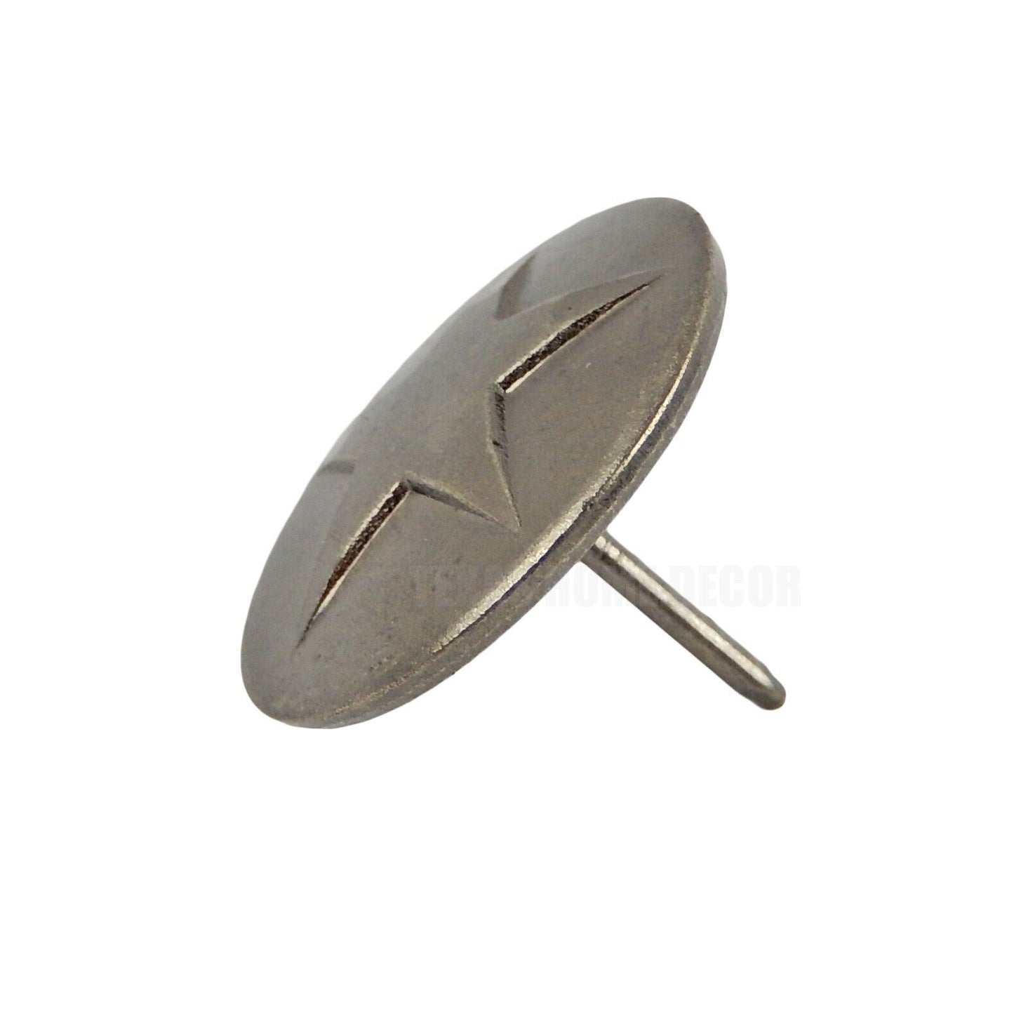 12 Round Star Leather Tacks Upholstery Framing Nails Antique Silver 1 1/8" Head