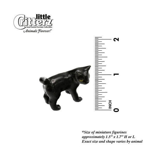 Little Critterz Miniature Collectors Black Onyx Halloween Cat Porcelain Figurine