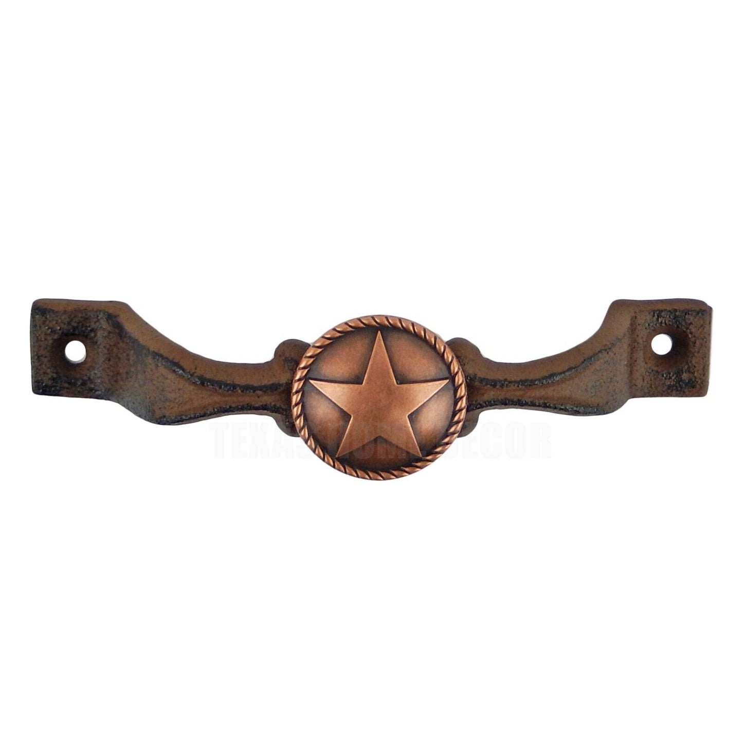 Rustic Solid Copper Star Door Handle Cast Iron Cabinet Drawer Pull 6 inch