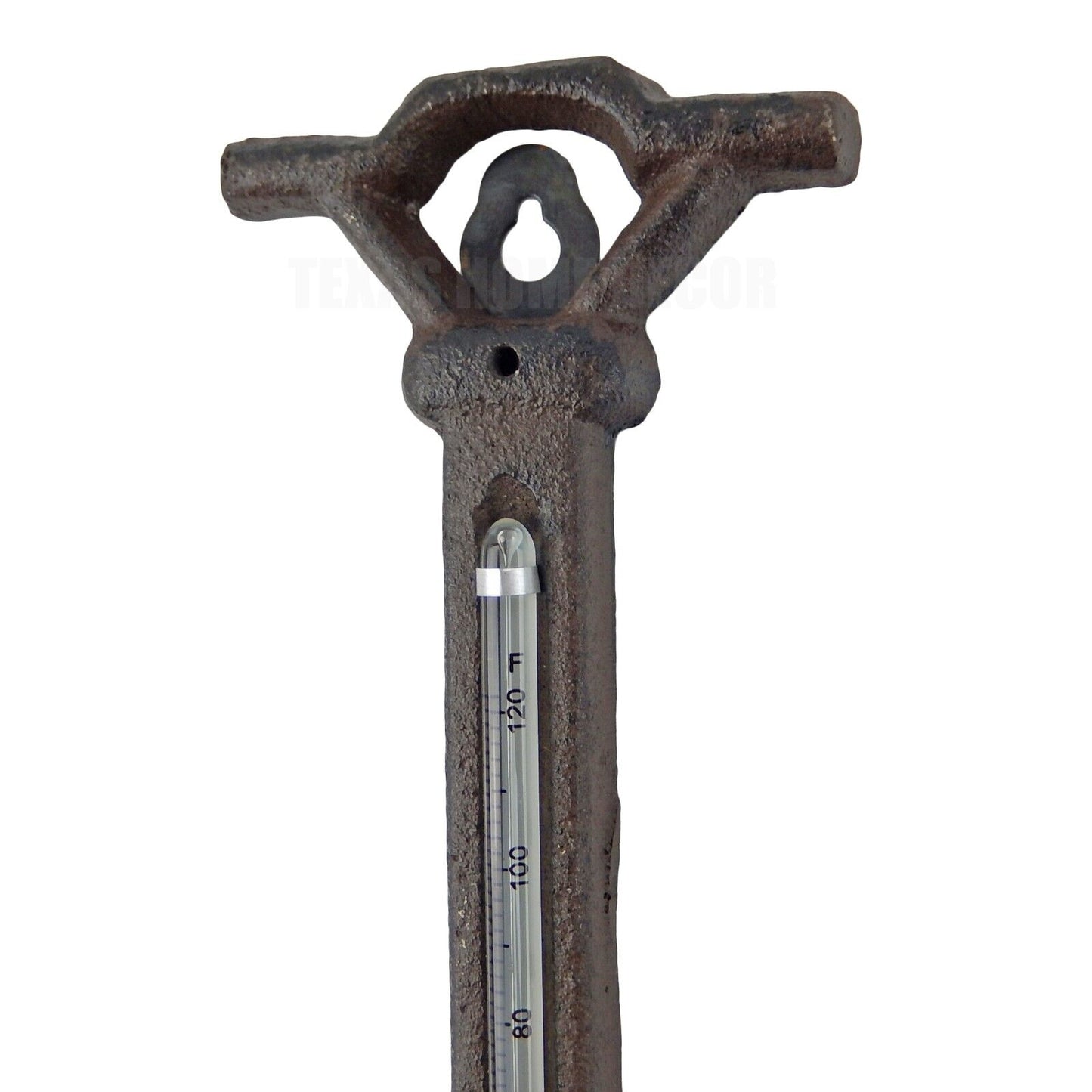 Cast Iron Shovel Garden Thermometer Outdoor Porch Decor Rustic Antique Style