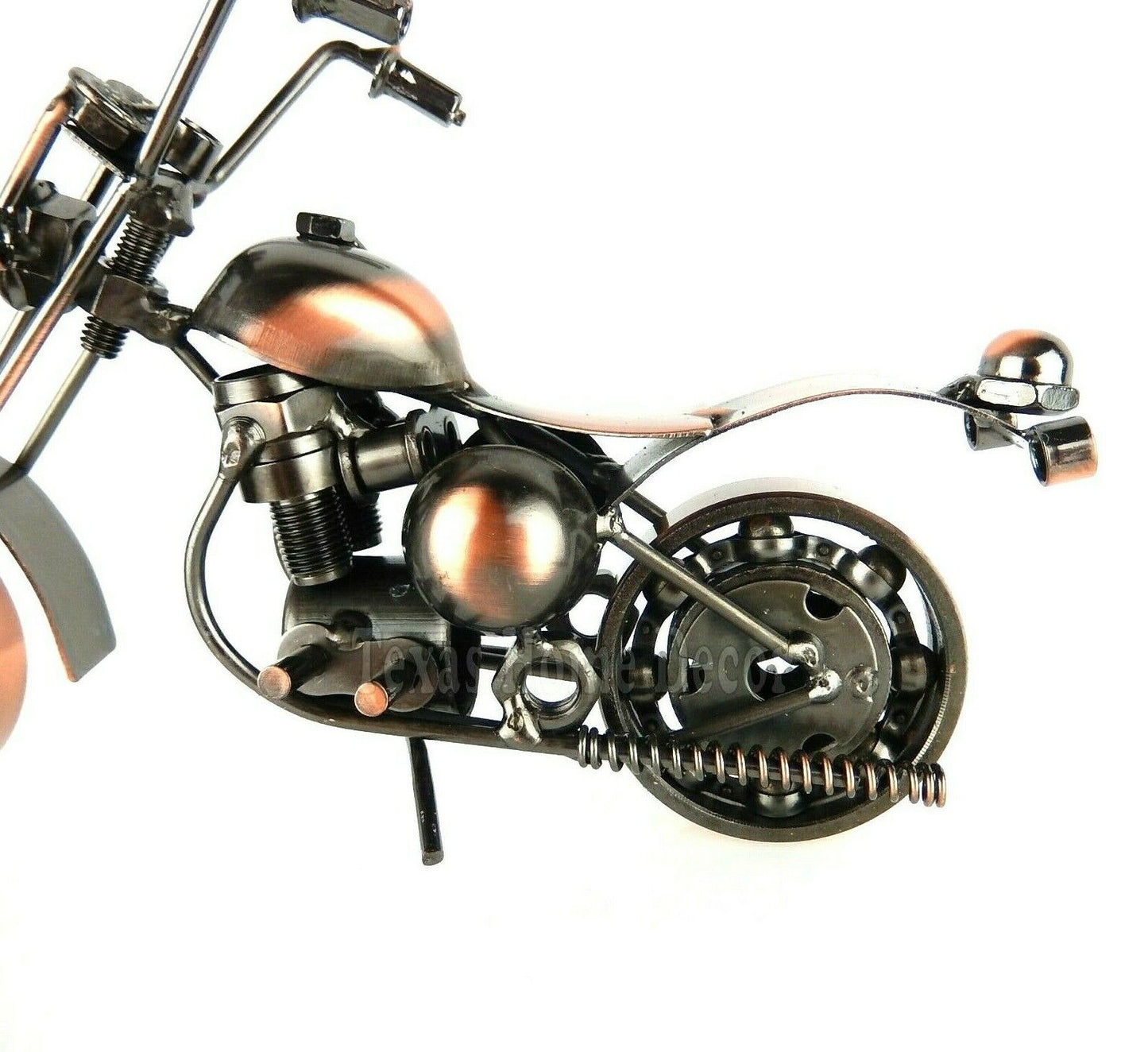 Metal Motorcycle Chopper Upcycled From Bolts Springs Ball Bearings Nuts M13-1